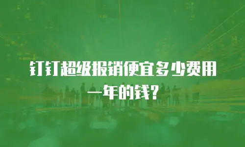 钉钉超级报销便宜多少费用一年的钱？