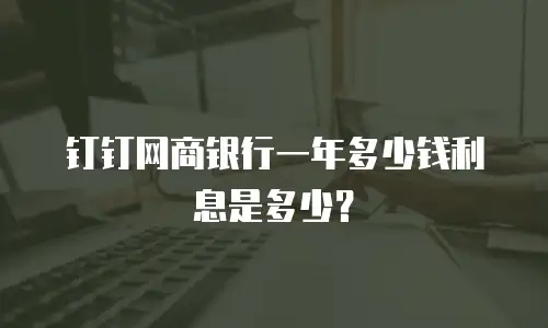 钉钉网商银行一年多少钱利息是多少？