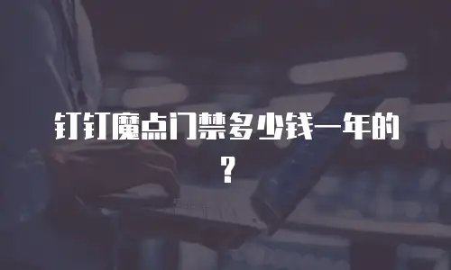 钉钉魔点门禁多少钱一年的？