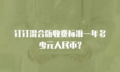 钉钉混合版收费标准一年多少元人民币？