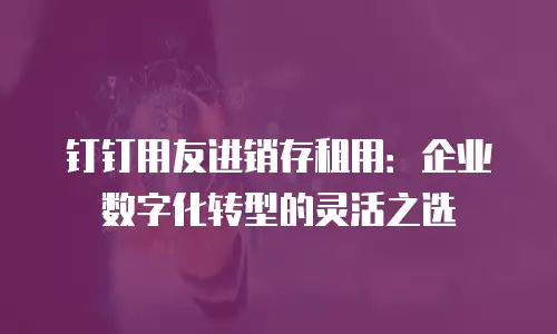 钉钉用友进销存租用：企业数字化转型的灵活之选