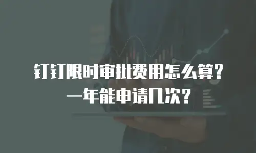 钉钉限时审批费用怎么算？一年能申请几次？