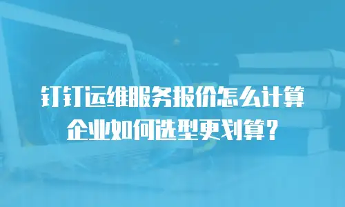 钉钉运维服务报价怎么计算 企业如何选型更划算？