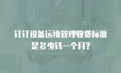 钉钉设备运维管理收费标准是多少钱一个月？