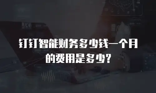 钉钉智能财务多少钱一个月的费用是多少？
