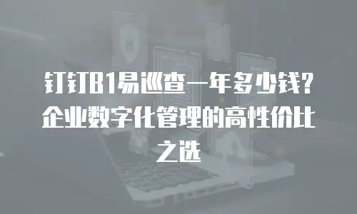 钉钉B1易巡查一年多少钱？企业数字化管理的高性价比之选