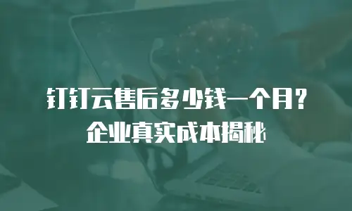 钉钉云售后多少钱一个月？企业真实成本揭秘