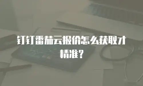 钉钉番茄云报价怎么获取才精准？