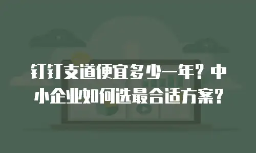 钉钉支道便宜多少一年？中小企业如何选最合适方案？