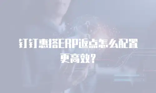 钉钉惠搭ERP返点怎么配置更高效？