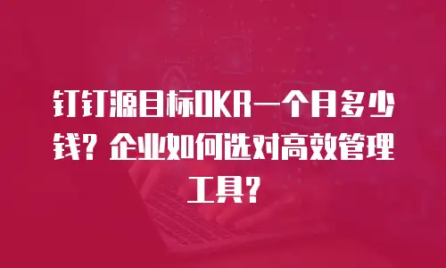 钉钉源目标OKR一个月多少钱？企业如何选对高效管理工具？
