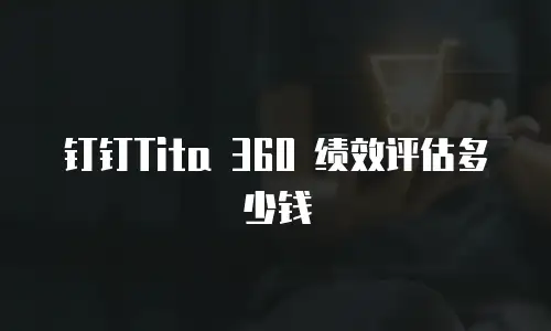 钉钉Tita 360 绩效评估多少钱