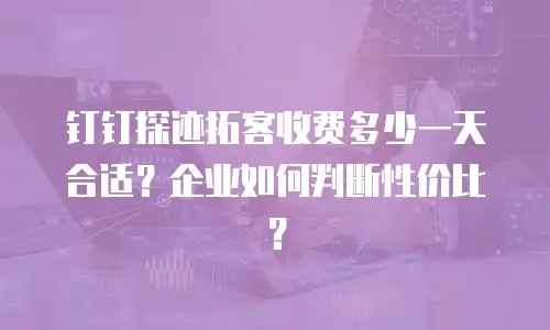 钉钉探迹拓客收费多少一天合适？企业如何判断性价比？