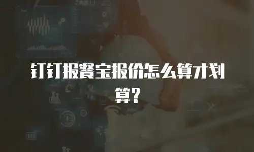 钉钉报餐宝报价怎么算才划算？