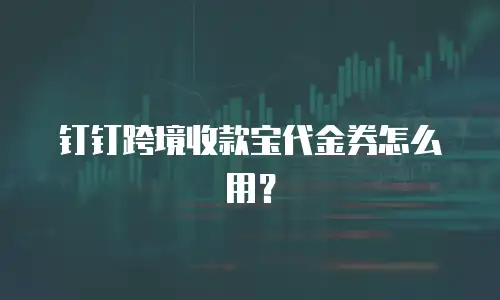 钉钉跨境收款宝代金券怎么用？