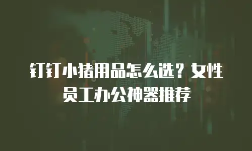 钉钉小猪用品怎么选？女性员工办公神器推荐