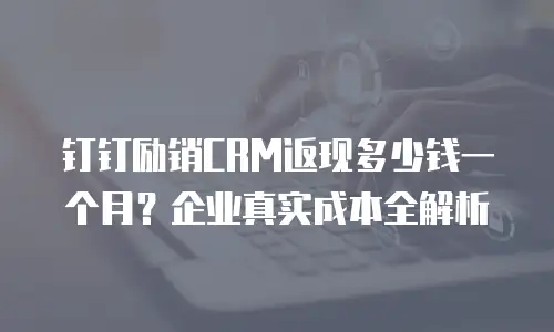钉钉励销CRM返现多少钱一个月？企业真实成本全解析