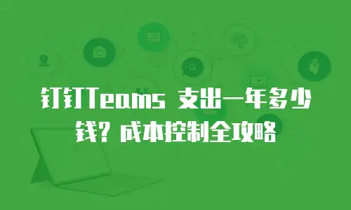 钉钉Teams 支出一年多少钱？成本控制全攻略
