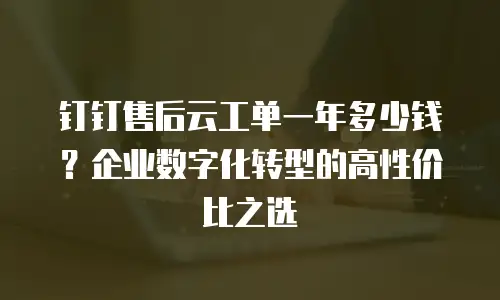 钉钉售后云工单一年多少钱？企业数字化转型的高性价比之选