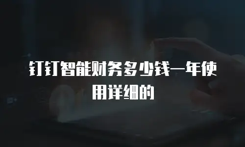钉钉智能财务多少钱一年使用详细的