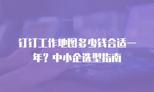 钉钉工作地图多少钱合适一年？中小企选型指南