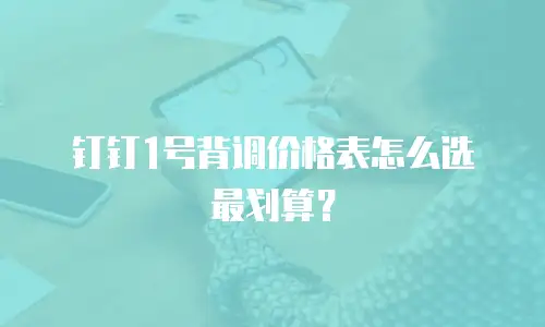 钉钉1号背调价格表怎么选最划算？