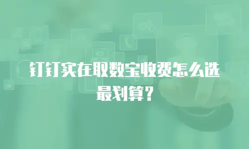 钉钉实在取数宝收费怎么选最划算？