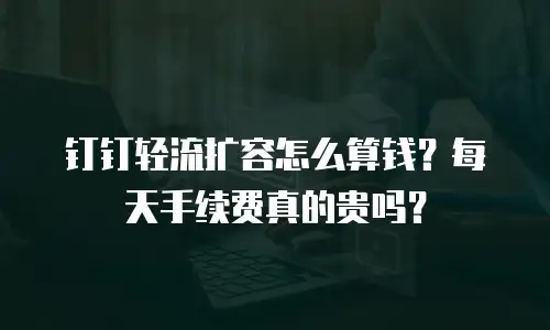 钉钉轻流扩容怎么算钱？每天手续费真的贵吗？