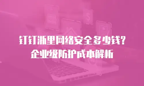 钉钉浙里网络安全多少钱？企业级防护成本解析