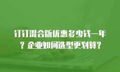 钉钉混合版优惠多少钱一年？企业如何选型更划算？