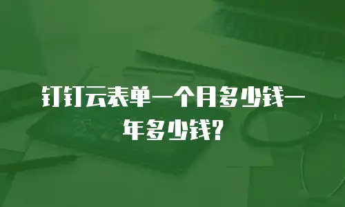 钉钉云表单一个月多少钱一年多少钱？