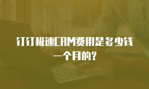 钉钉极速CRM费用是多少钱一个月的？