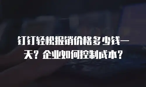 钉钉轻松报销价格多少钱一天？企业如何控制成本？