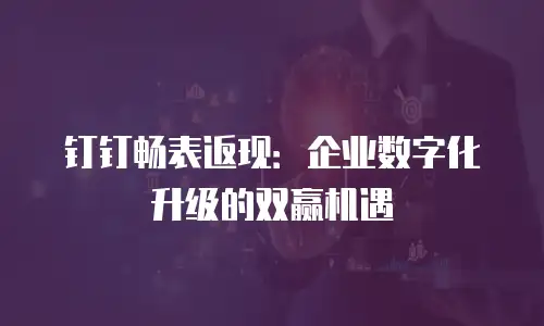 钉钉畅表返现：企业数字化升级的双赢机遇