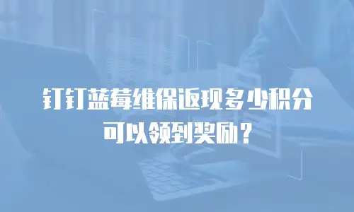 钉钉蓝莓维保返现多少积分可以领到奖励？