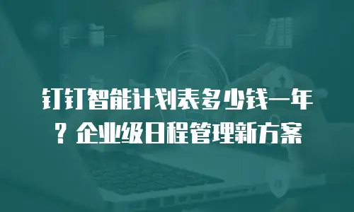 钉钉智能计划表多少钱一年？企业级日程管理新方案