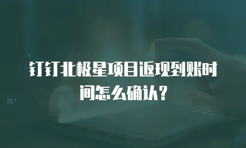 钉钉北极星项目返现到账时间怎么确认？