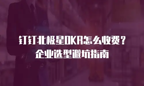 钉钉北极星OKR怎么收费？企业选型避坑指南