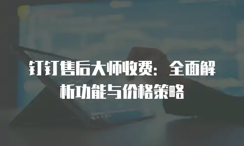 钉钉售后大师收费：全面解析功能与价格策略