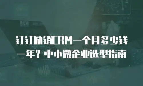 钉钉励销CRM一个月多少钱一年？中小微企业选型指南