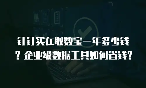 钉钉实在取数宝一年多少钱？企业级数据工具如何省钱？
