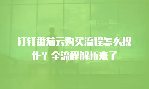 钉钉番茄云购买流程怎么操作？全流程解析来了