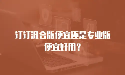 钉钉混合版便宜还是专业版便宜好用？