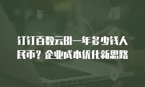 钉钉百数云BI一年多少钱人民币？企业成本优化新思路