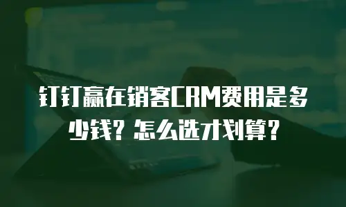 钉钉赢在销客CRM费用是多少钱？怎么选才划算？