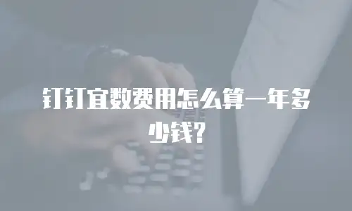 钉钉宜数费用怎么算一年多少钱？
