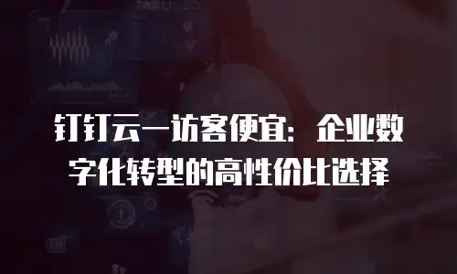 钉钉云一访客便宜：企业数字化转型的高性价比选择