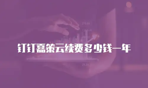 钉钉嘉策云续费多少钱一年