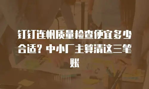 钉钉连帆质量检查便宜多少合适？中小厂主算清这三笔账