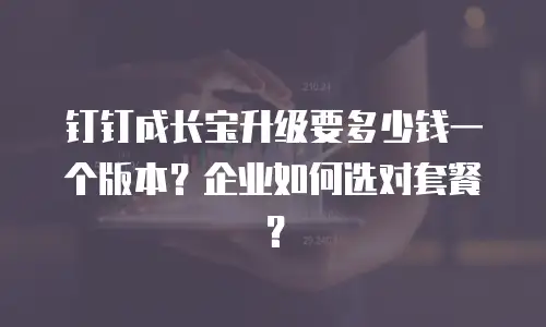 钉钉成长宝升级要多少钱一个版本？企业如何选对套餐？